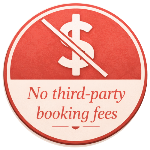 no third party booking fees
